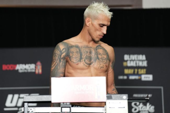 MMA World Reacts To Charles Oliveira Making History By Missing Weight As A Defending UFC Champion