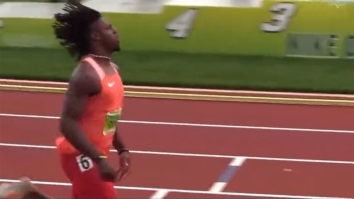 Insanely Jacked SMU Football Commit Wins National Title In 100-Meter Sprint With Dominance