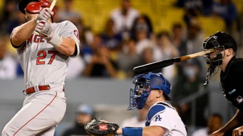 Scary Scene Unfolds As Umpire Gets Struck By Mike Trout’s Broken Bat, Taken To Hospital