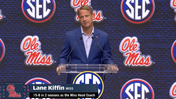 Lane Kiffin Shows Off His Fire Shoe Game While Posing Great Question About Why People Still Wear Ties
