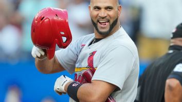 Albert Pujols Asks Ump To Hold His Huge Gold Chain During At-Bat