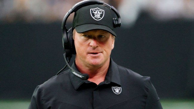 Jon Gruden coaching the las vegas raiders