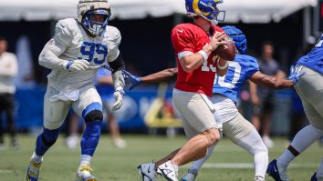 Aaron Donald Rips Off Helmets, Swings Them At Cincinnati Bengals Players In Wild Practice Melee