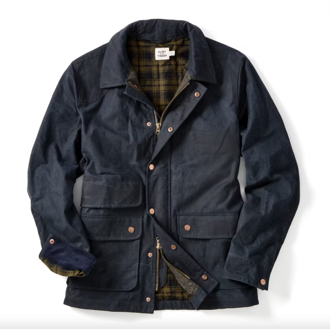 Flint and Tinder Flannel Lined Waxed Hudson Jacket