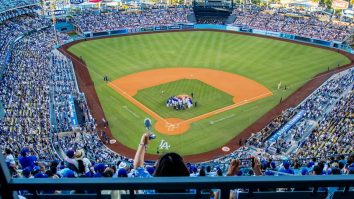 Dodgers Fan Makes The Slickest Move Ever While Getting Escorted Out Of The Game And We Just Hope It Worked