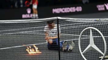 Protester Lit His Arm On Fire In The Middle Of A Laver Cup Tennis Match