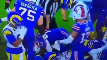 Fans Think Josh Allen Deliberately Tea Bagged Jalen Ramsey During Game