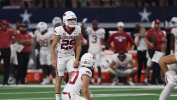Arkansas loses  to Texas A&M on a kick being called the “Oink Doink”