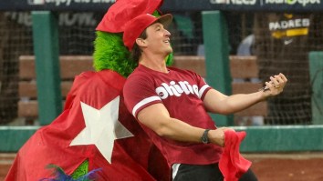 ‘Top Gun: Maverick’ Star Miles Teller Rips Shots In Famous Philly Pizzeria After Phillies Reach The World Series