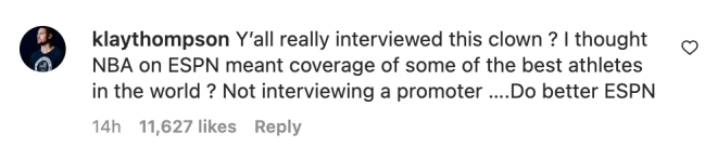 Klay Thompson ronnie 2k instagram