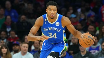 NBA World Sounds Off On Giannis Antetokounmpo For Pushing Ladder Over To Shoot Post-Game Free Throws