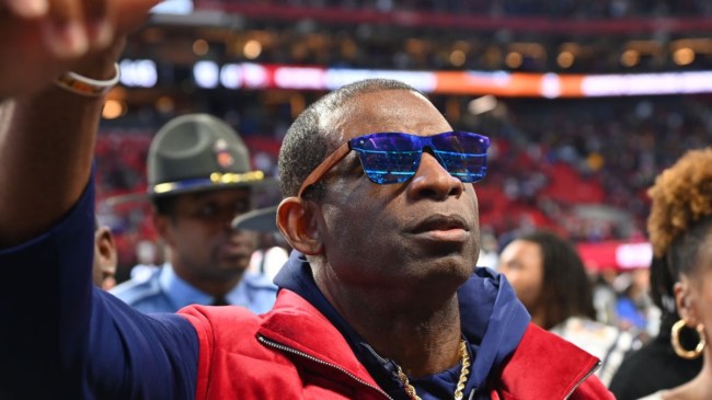 Deion Sanders leaving the field