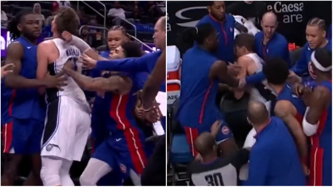 Killian Hayes punches Mo Wagner 