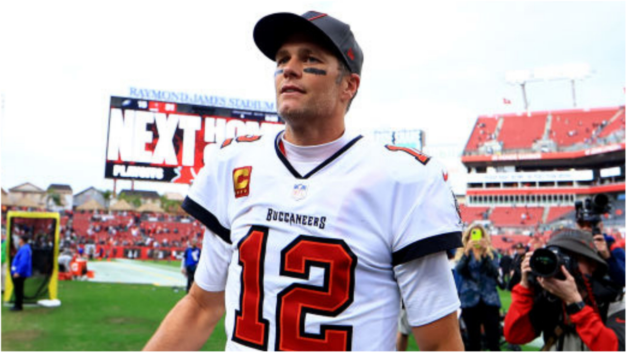 Tom Brady walking off the field