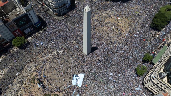 argentina world cup parade in buenos aires