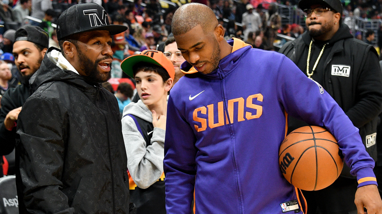 Chris Paul and Floyd Mayweather