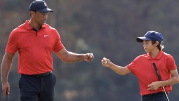 Incredible Side-By-Side Photo Shows How Much Tiger Woods’ Son Charlie Has Aged In Just One Year