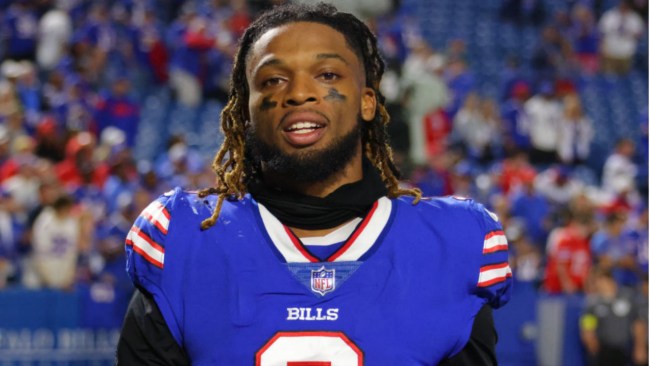 Damar Hamlin on the field