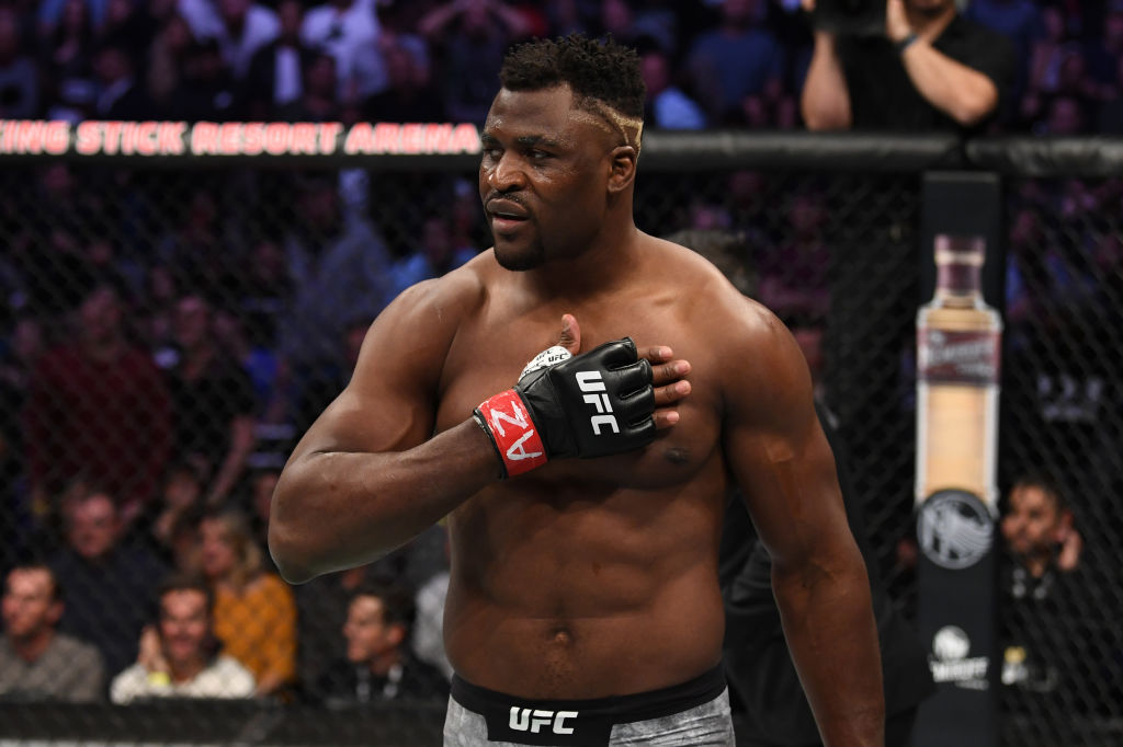 Francis Ngannou in the Octagon