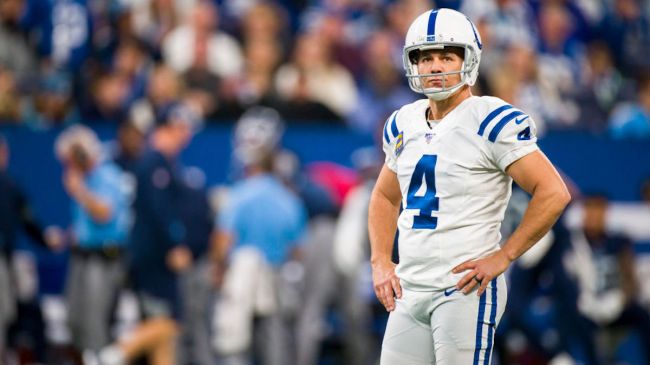 former nfl kicker adam vinateri playing for the colts
