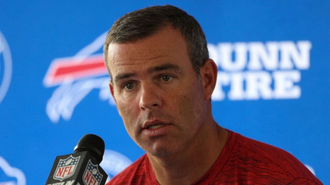 bills gm brandon beane speaking into a mic