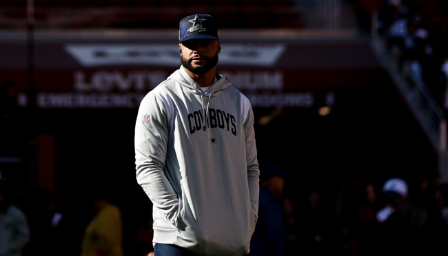 dak prescott on field new girlfriend