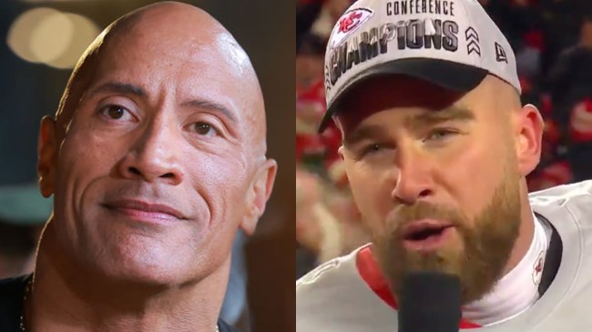 Dwayne "The Rock" Johnson and Travis Kelce