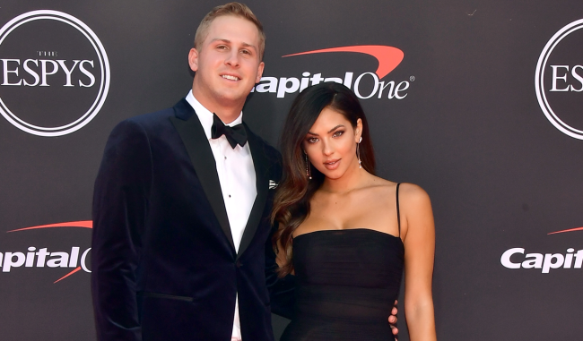 jared goff christen harper espys red carpet