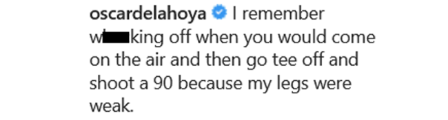 oscar de la hoya comment