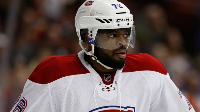 P.K. Subban playing for the Montreal Canadiens