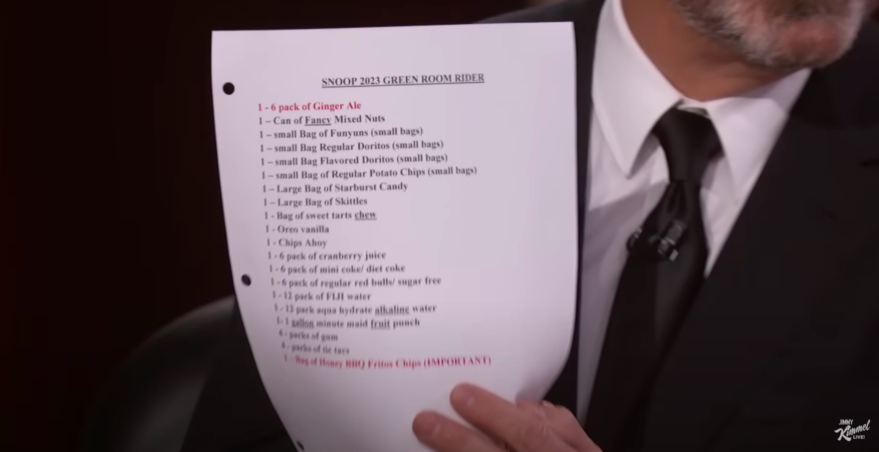 Snoop Dogg's talent rider