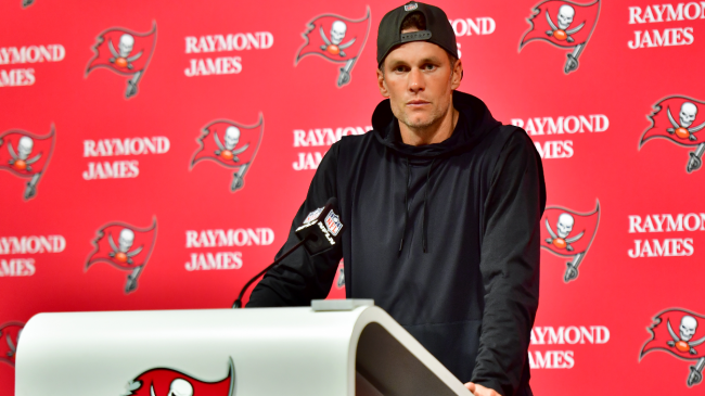 Tom Brady addresses the media.