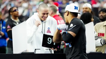 Amon-Ra St. Brown Shows Pete Davidson His Tattoo Of Pete’s Face