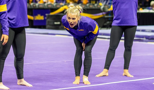 olivia dunne cheers lsu gymnastics new recruit katie sigmond