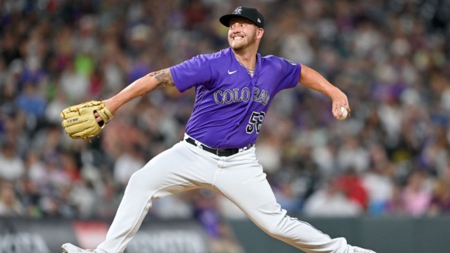 Colorado Rockies pitcher Lucas Gilbreath