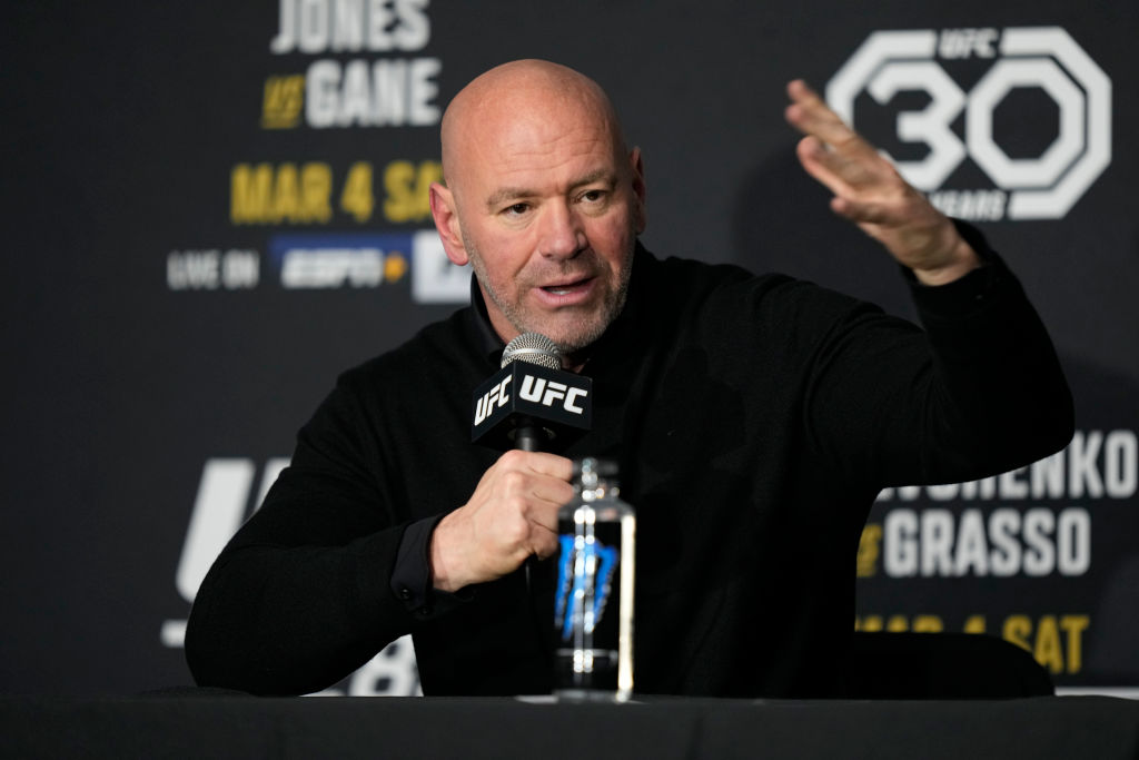 Dana White on the mic