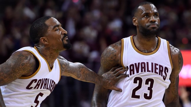 J.R. Smith and LeBron James