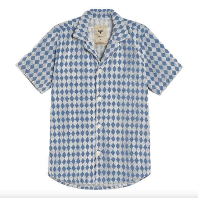 OAS Diamond Short Sleeve Terry Shirt; shop summer apparel and beachwear