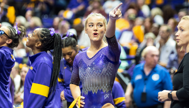Olivia Dunne LSU gymnastics west virginia tiktok viral