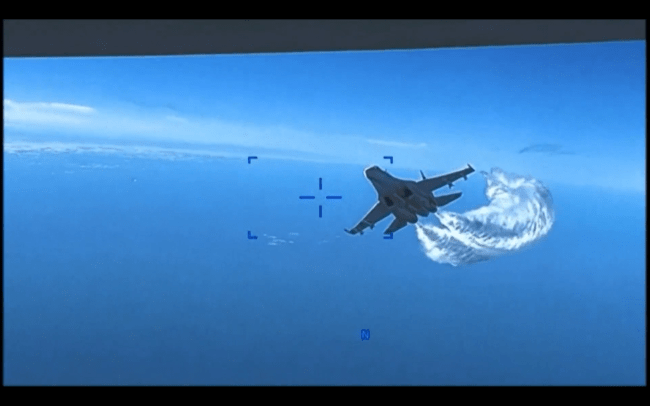 Pentagon Releases Footage Of Russian Jet Colliding With US Drone