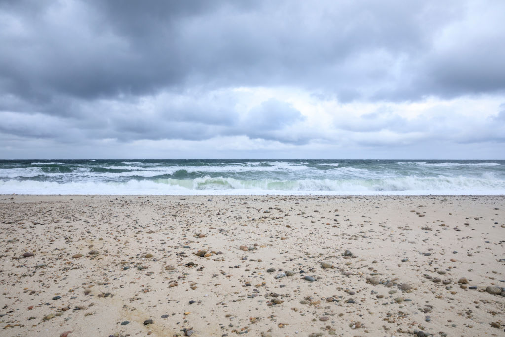 Veronika Rajek at the beach