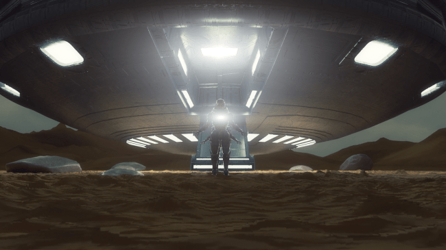 aliens leaving ufo hiding terminator zones