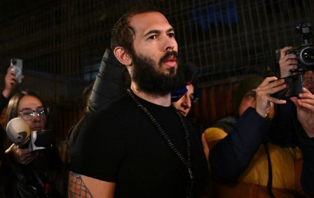 Andrew Tate leaving prison