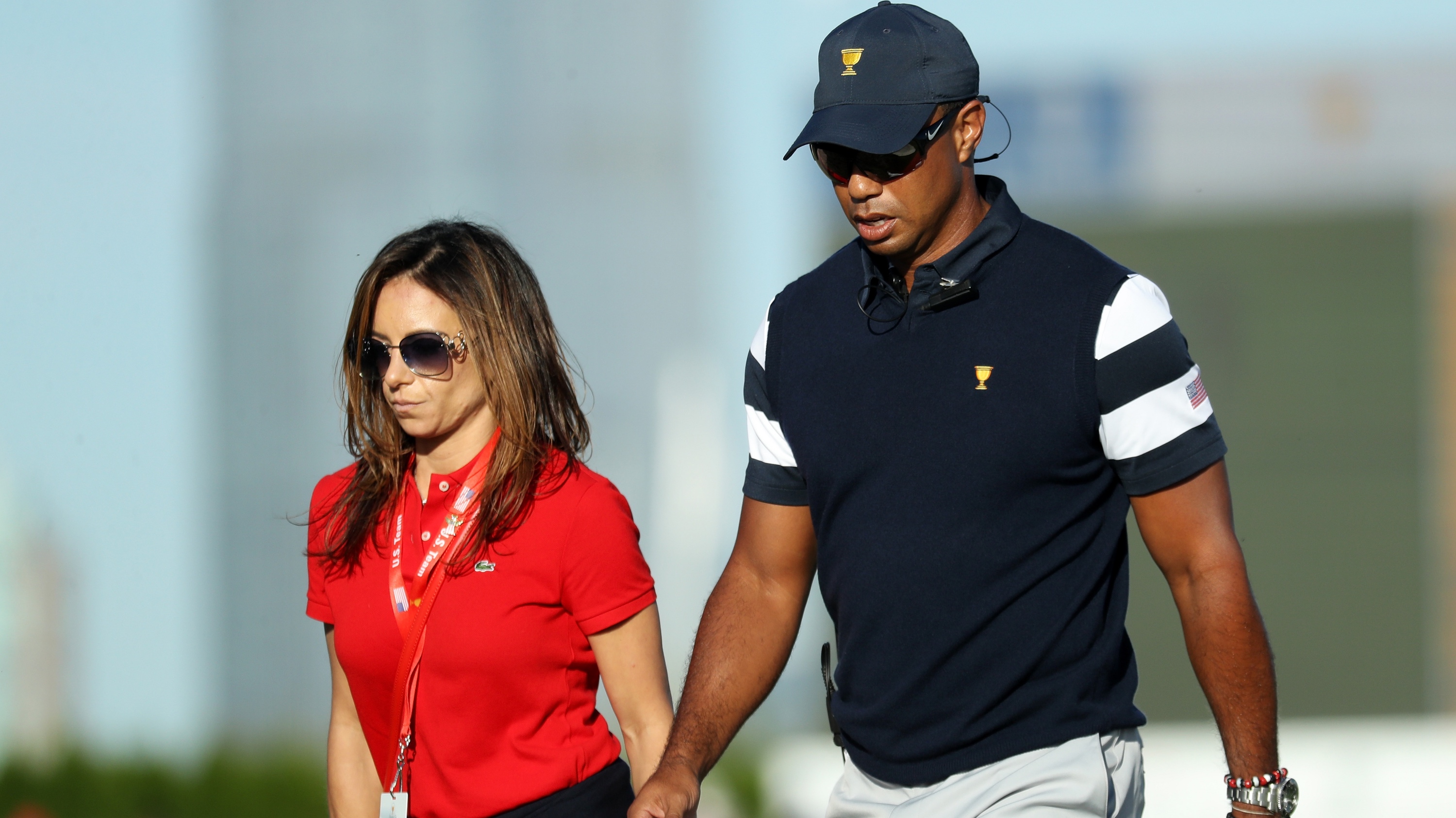 Erica Herman and Tiger Woods