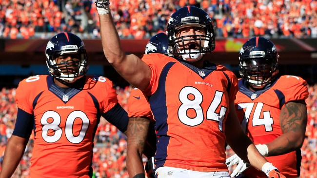 Denver Broncos tight end Jacob Tamme