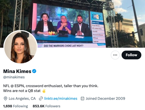 mina kimes twitter mila kunis profile picture