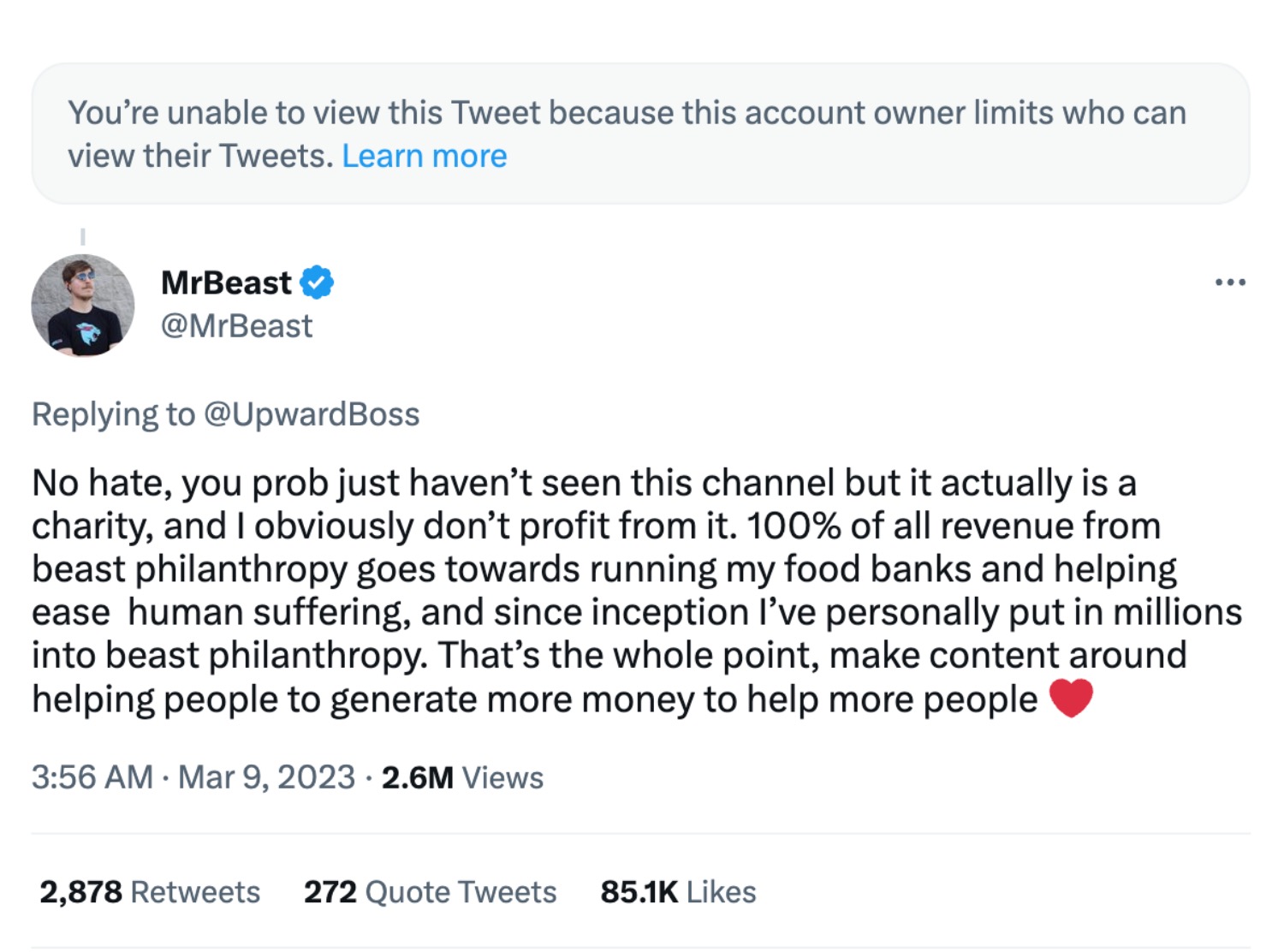 Mr Beast pushes back at critics