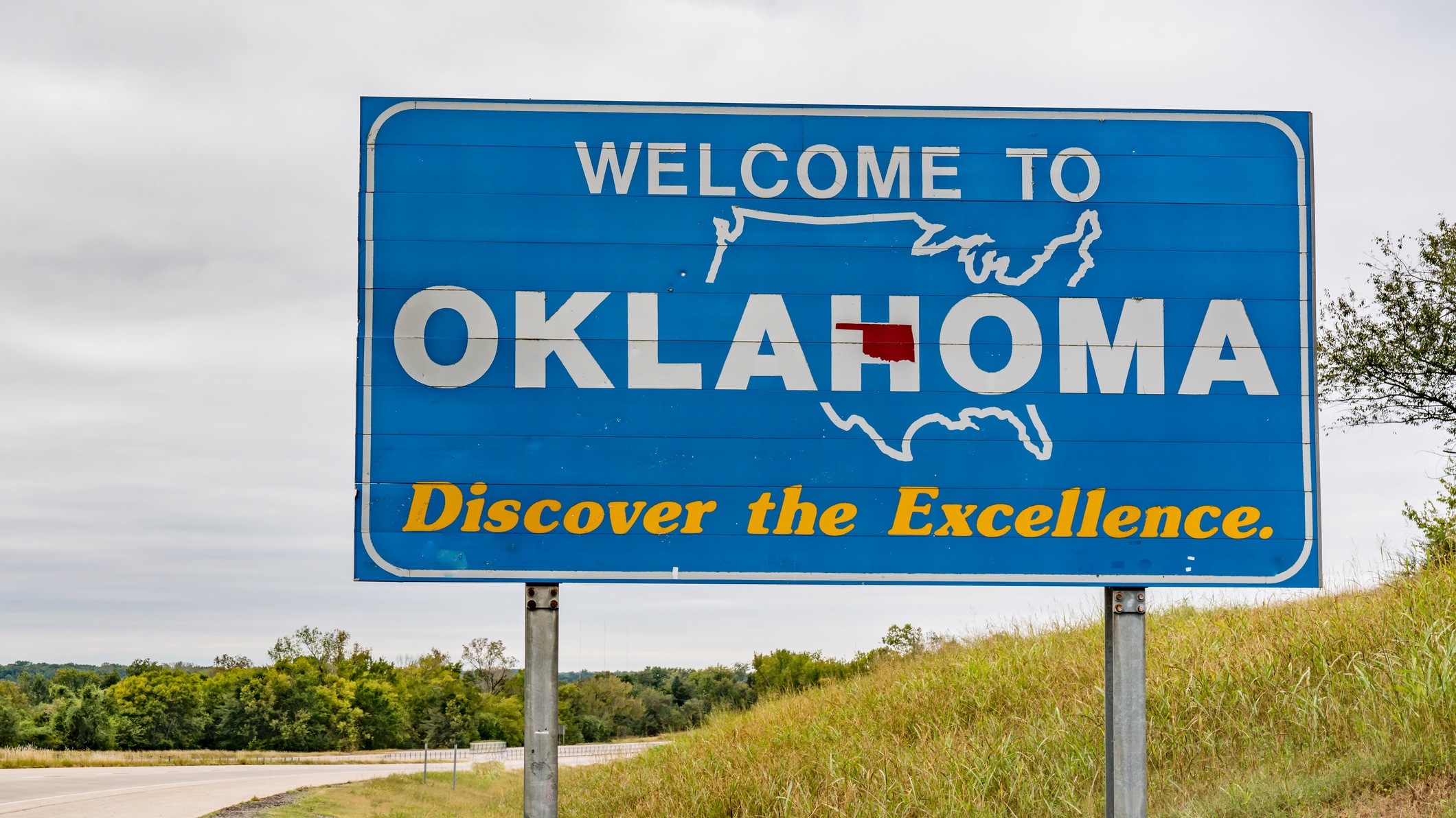 Welcome to Oklahoma sign