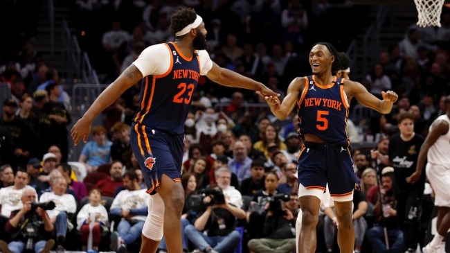 Knicks Players Mitchell Robinson and Immanuel Quickley