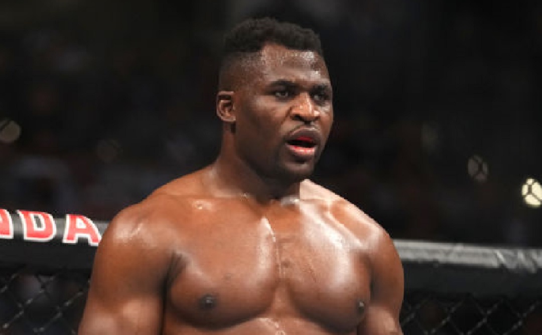 Francis Ngannou in the Octagon 